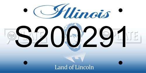 S200291 Illinois License Plate