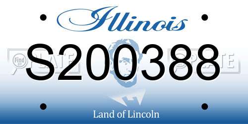 S200388 Illinois License Plate