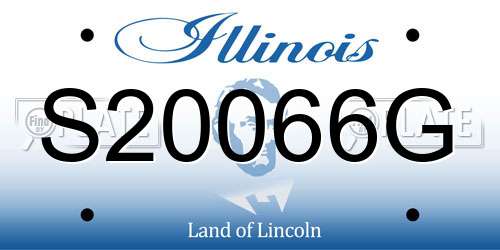 S20066G Illinois License Plate