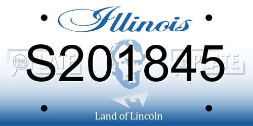 S201845 Illinois License Plate