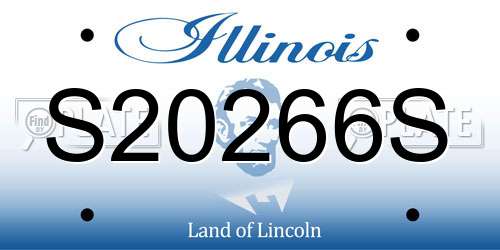 S20266S Illinois License Plate