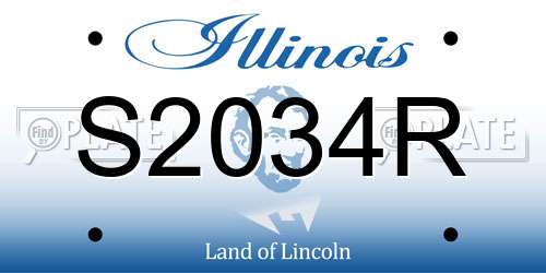 S2034R Illinois License Plate