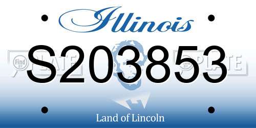 S203853 Illinois License Plate