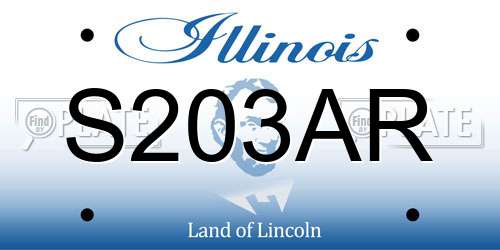 S203AR Illinois License Plate