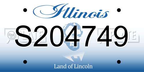S204749 Illinois License Plate