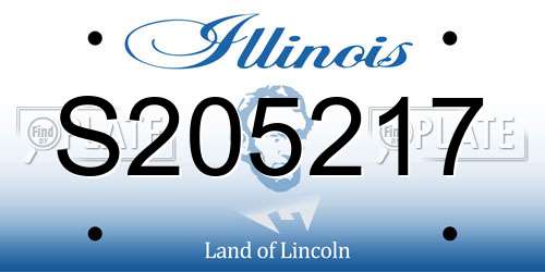 S205217 Illinois License Plate