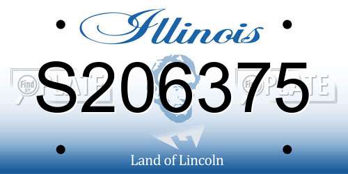 S206375 Illinois License Plate
