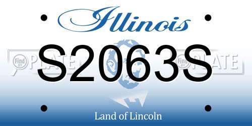 S2063S Illinois License Plate