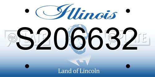 S206632 Illinois License Plate