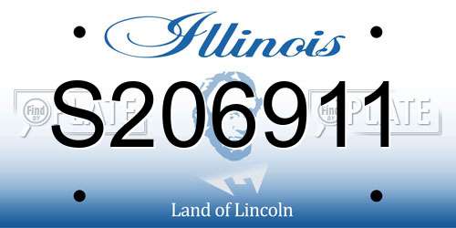 S206911 Illinois License Plate