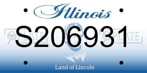 S206931 Illinois License Plate