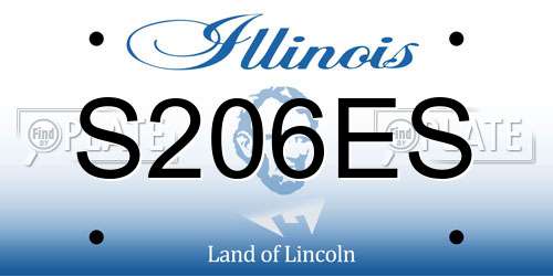 S206ES Illinois License Plate
