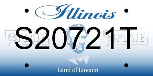 S20721T Illinois License Plate