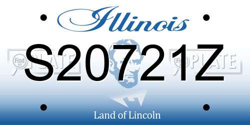 S20721Z Illinois License Plate