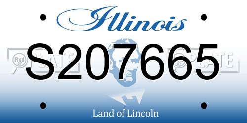 S207665 Illinois License Plate
