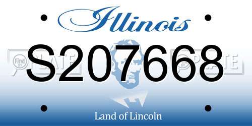 S207668 Illinois License Plate