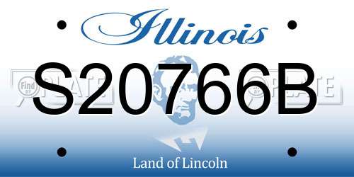 S20766B Illinois License Plate