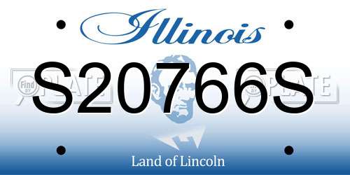 S20766S Illinois License Plate