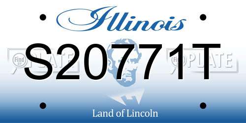 S20771T Illinois License Plate