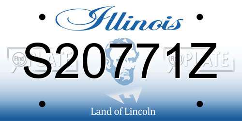 S20771Z Illinois License Plate