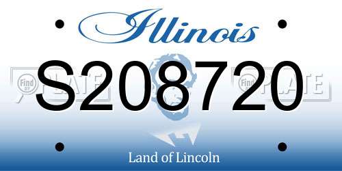 S208720 Illinois License Plate