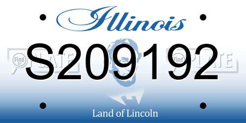 S209192 Illinois License Plate