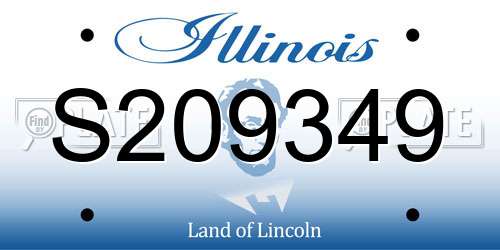 S209349 Illinois License Plate