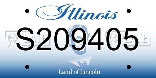 S209405 Illinois License Plate