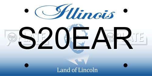S20EAR Illinois License Plate
