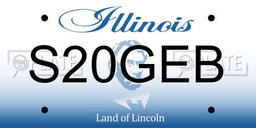 S20GEB Illinois License Plate