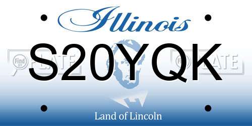 S20YQK Illinois License Plate