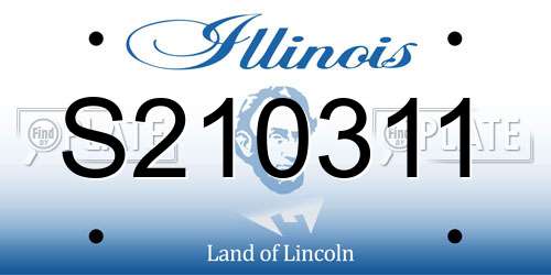 S210311 Illinois License Plate