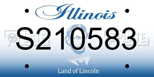 S210583 Illinois License Plate