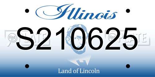 S210625 Illinois License Plate