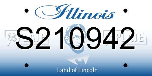 S210942 Illinois License Plate