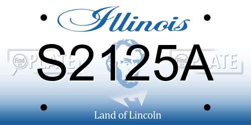 S2125A Illinois License Plate