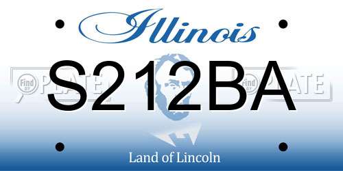 S212BA Illinois License Plate