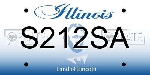 S212SA Illinois License Plate