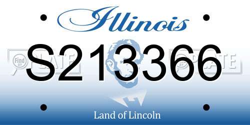 S213366 Illinois License Plate