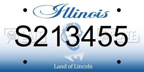 S213455 Illinois License Plate