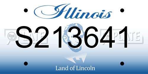 S213641 Illinois License Plate