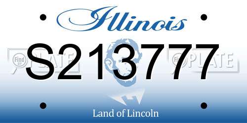 S213777 Illinois License Plate