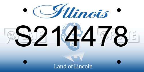 S214478 Illinois License Plate