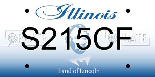 S215CF Illinois License Plate