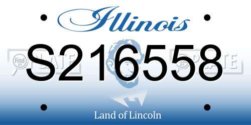 S216558 Illinois License Plate