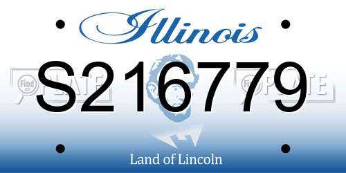 S216779 Illinois License Plate