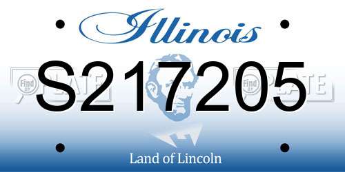 S217205 Illinois License Plate