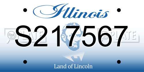 S217567 Illinois License Plate