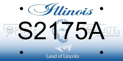 S2175A Illinois License Plate