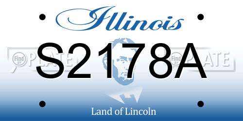 S2178A Illinois License Plate